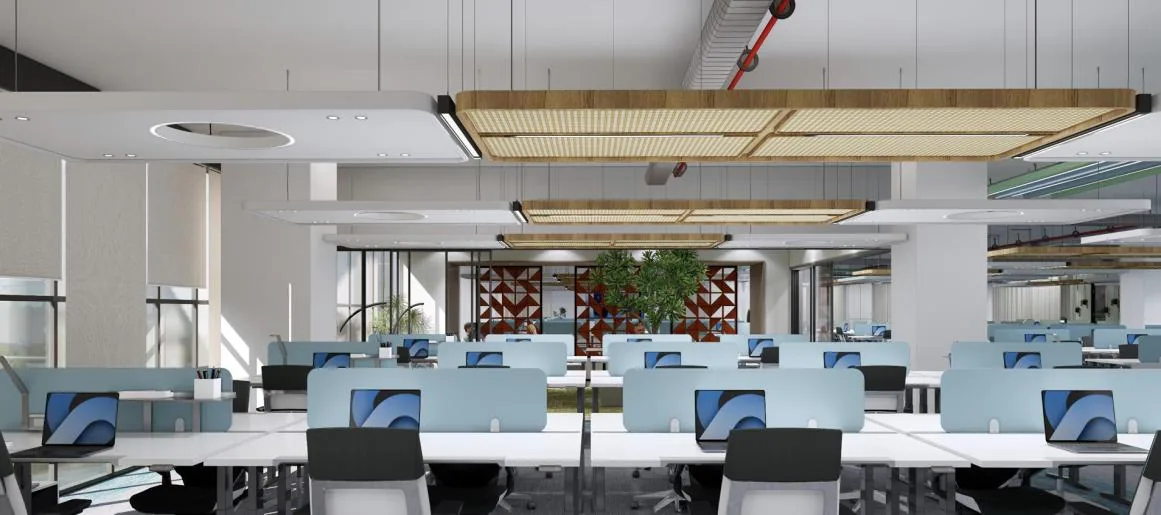 Bayer Science and Innovation — 1,00,000+ sq.ft corporate office interior in Bengaluru, designed and built by Pencil Sketch Design Studio